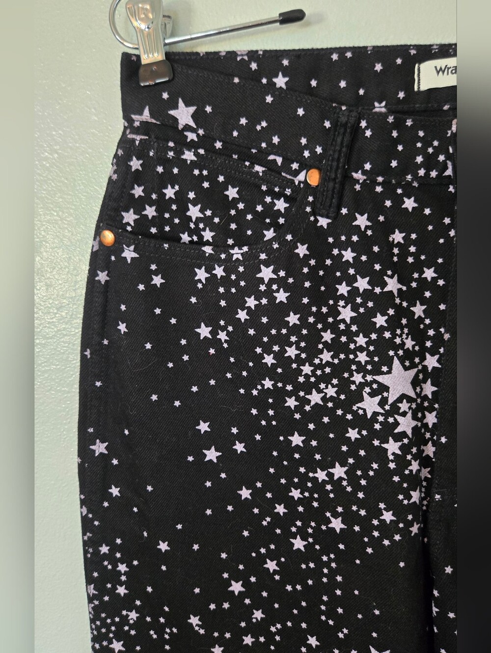 Wrangler | Black Wanderer High Rise Flare Pant In Star Struck Size 29 - Picture 9 of 13